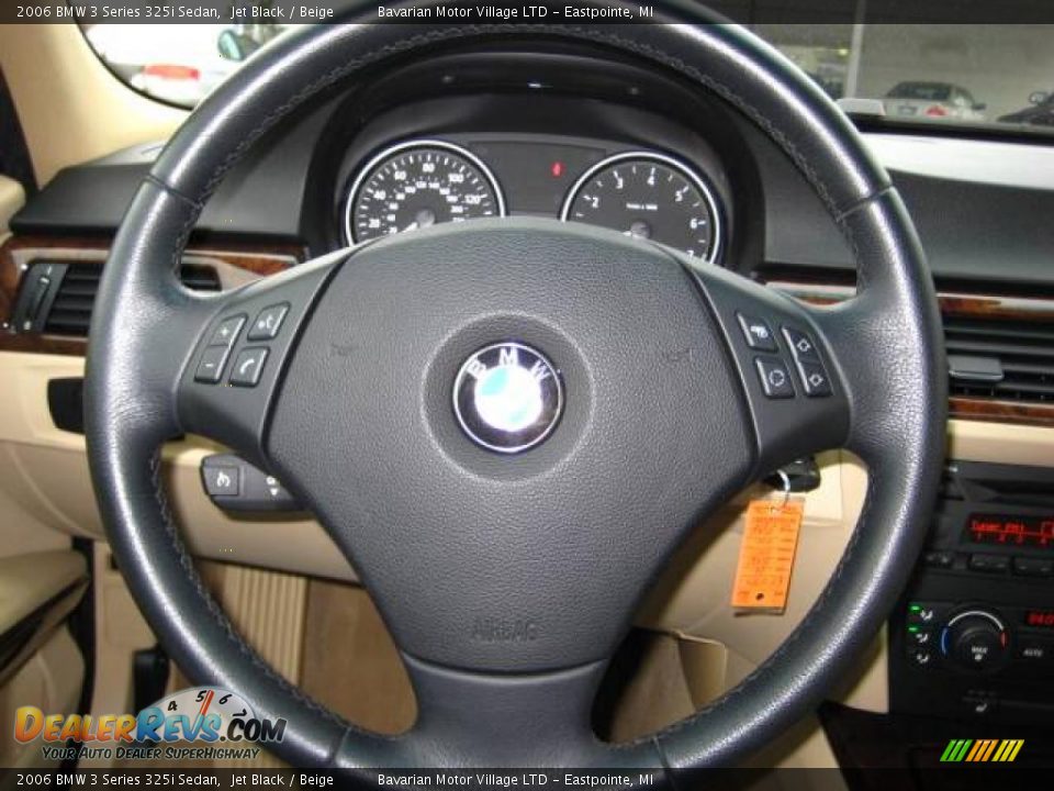2006 BMW 3 Series 325i Sedan Jet Black / Beige Photo #21