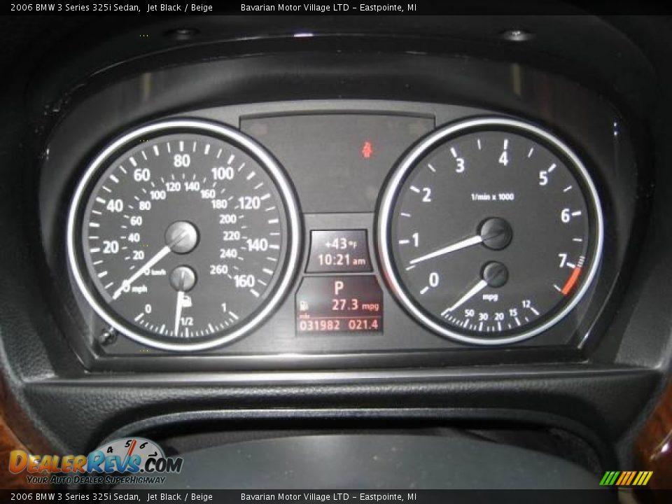 2006 BMW 3 Series 325i Sedan Jet Black / Beige Photo #22
