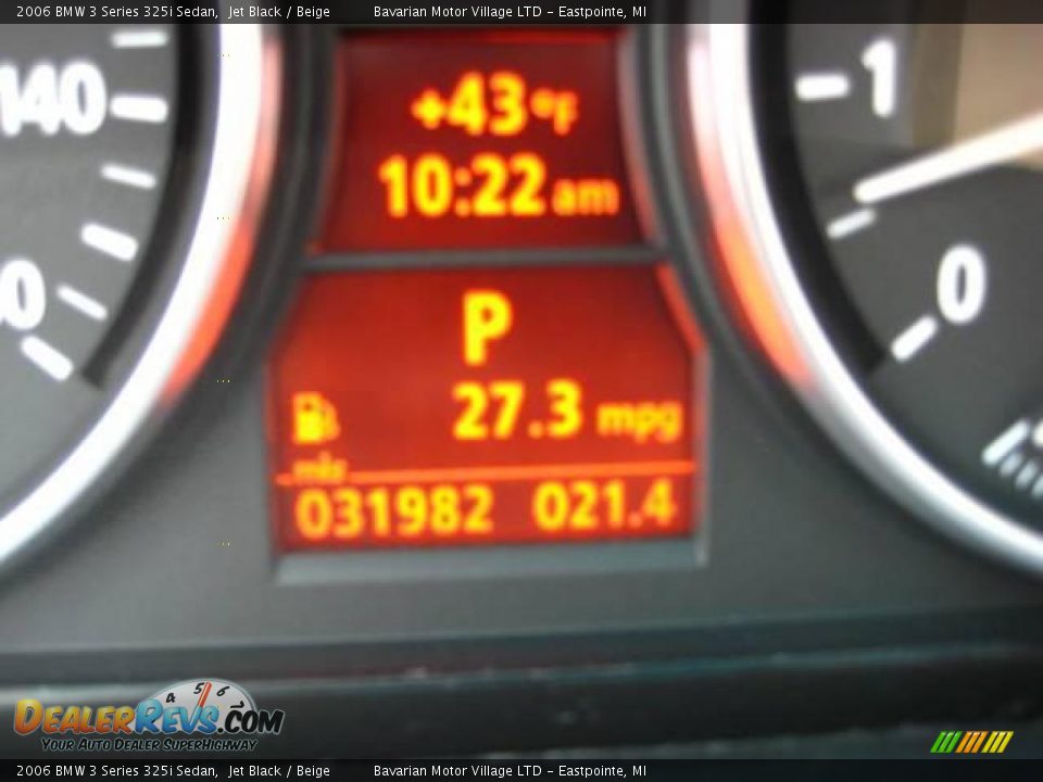 2006 BMW 3 Series 325i Sedan Jet Black / Beige Photo #23