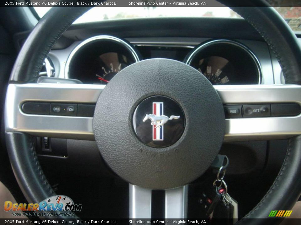 2005 Ford Mustang V6 Deluxe Coupe Black / Dark Charcoal Photo #16