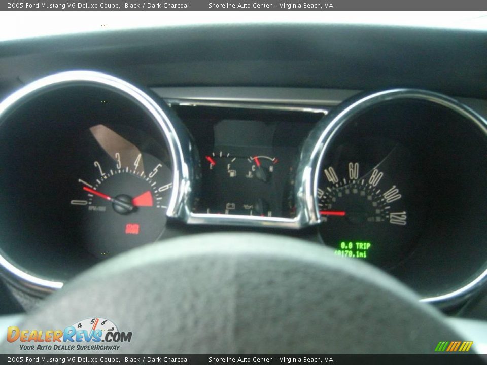 2005 Ford Mustang V6 Deluxe Coupe Black / Dark Charcoal Photo #19