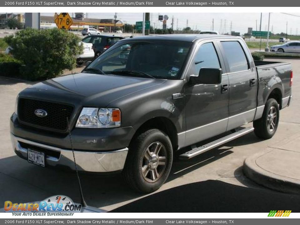 2006 Ford F150 XLT SuperCrew Dark Shadow Grey Metallic / Medium/Dark Flint Photo #3