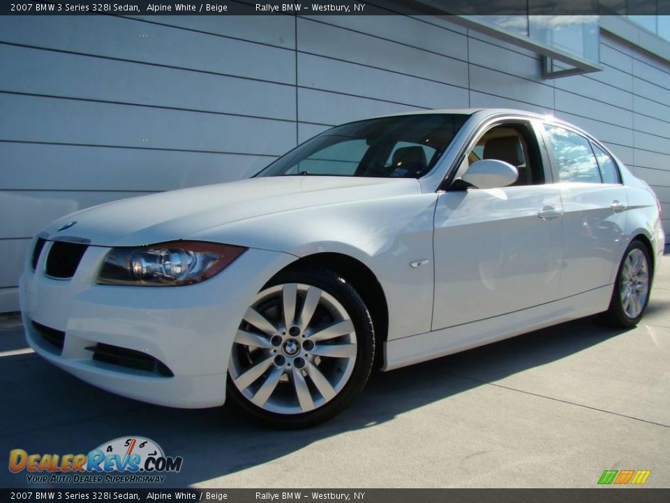 2007 BMW 3 Series 328i Sedan Alpine White / Beige Photo #1