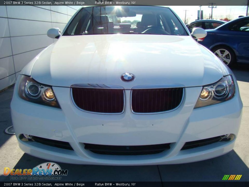 2007 BMW 3 Series 328i Sedan Alpine White / Beige Photo #2