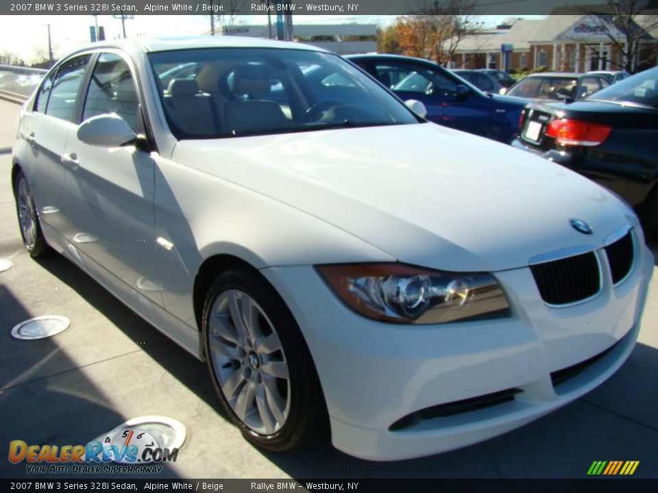 2007 BMW 3 Series 328i Sedan Alpine White / Beige Photo #3