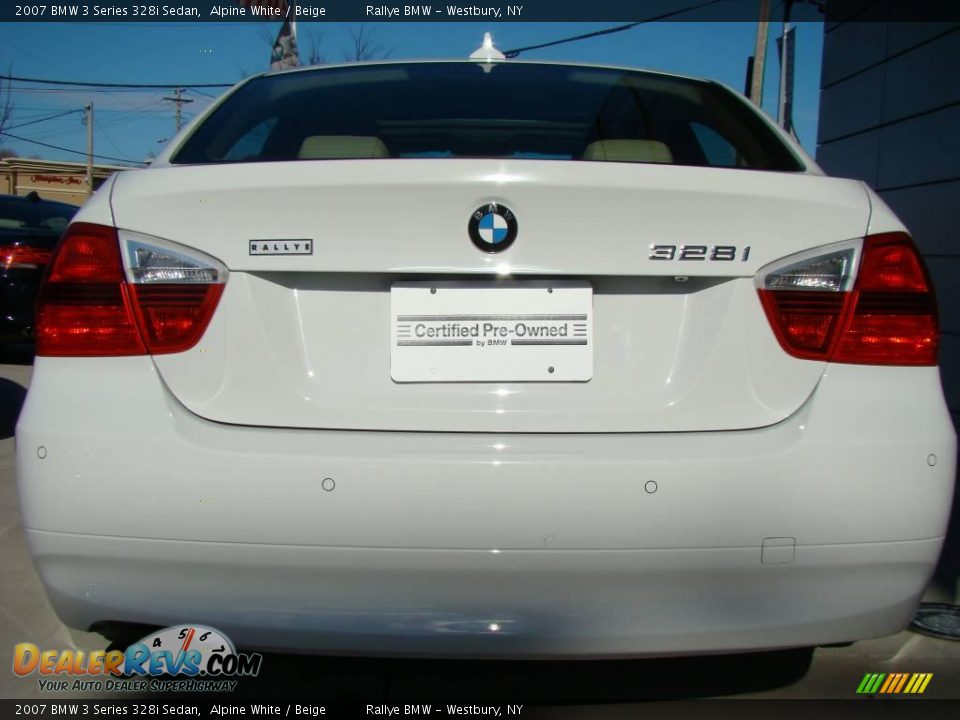 2007 BMW 3 Series 328i Sedan Alpine White / Beige Photo #4