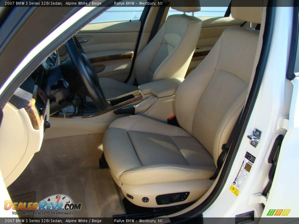 2007 BMW 3 Series 328i Sedan Alpine White / Beige Photo #8