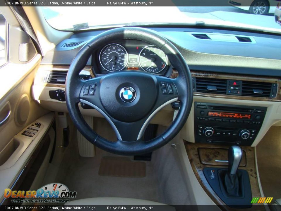 2007 BMW 3 Series 328i Sedan Alpine White / Beige Photo #11