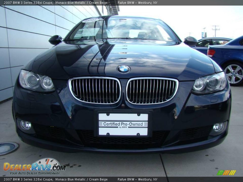2007 BMW 3 Series 328xi Coupe Monaco Blue Metallic / Cream Beige Photo #2