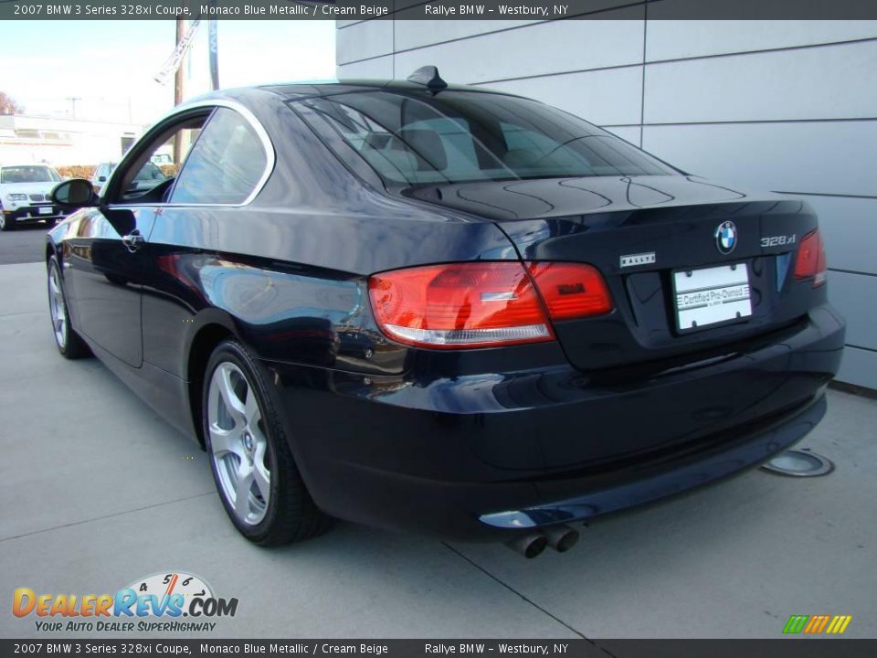 2007 BMW 3 Series 328xi Coupe Monaco Blue Metallic / Cream Beige Photo #3