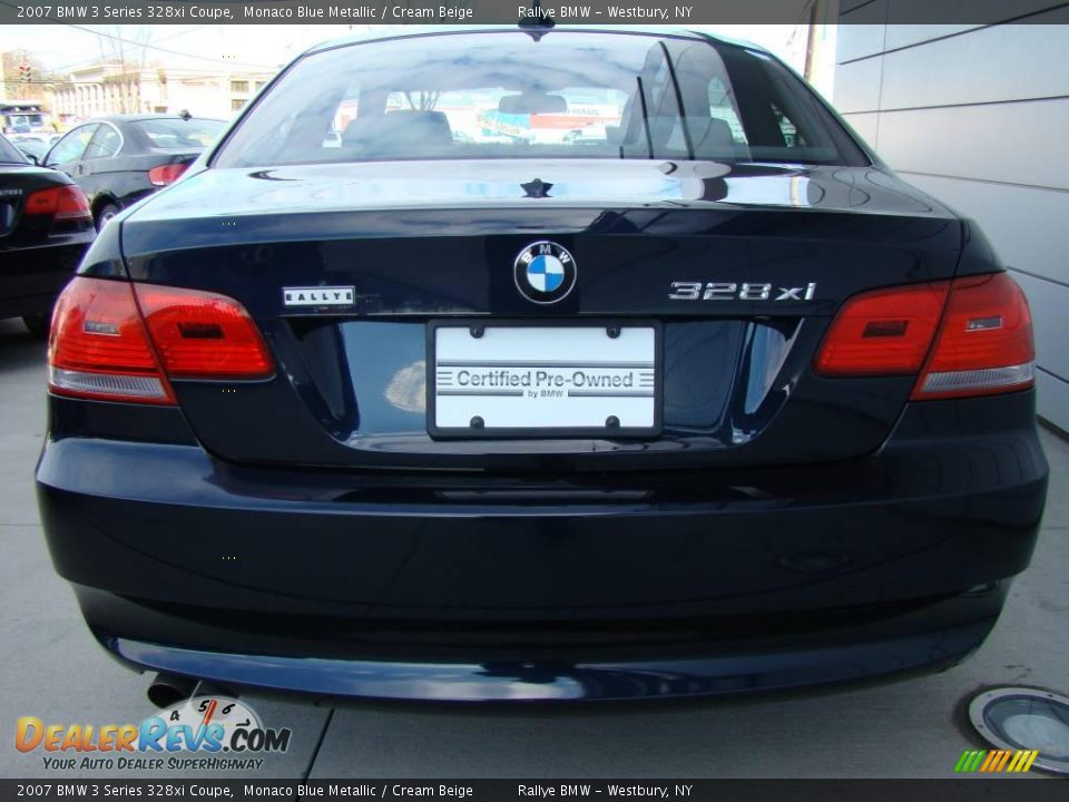 2007 BMW 3 Series 328xi Coupe Monaco Blue Metallic / Cream Beige Photo #4