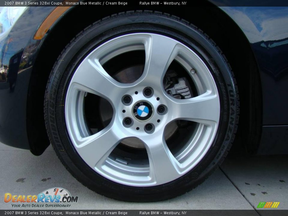 2007 BMW 3 Series 328xi Coupe Monaco Blue Metallic / Cream Beige Photo #6