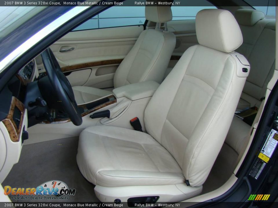 2007 BMW 3 Series 328xi Coupe Monaco Blue Metallic / Cream Beige Photo #8
