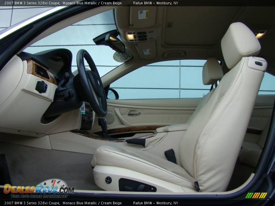 2007 BMW 3 Series 328xi Coupe Monaco Blue Metallic / Cream Beige Photo #9