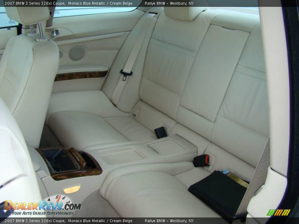 2007 BMW 3 Series 328xi Coupe Monaco Blue Metallic / Cream Beige Photo #14