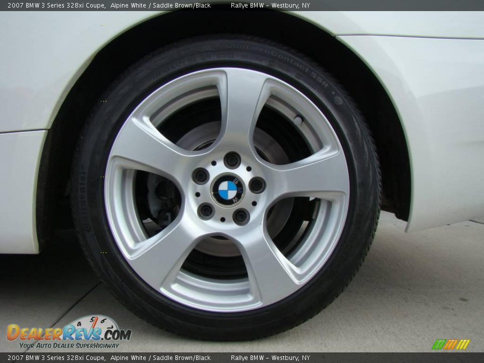 2007 BMW 3 Series 328xi Coupe Alpine White / Saddle Brown/Black Photo #6