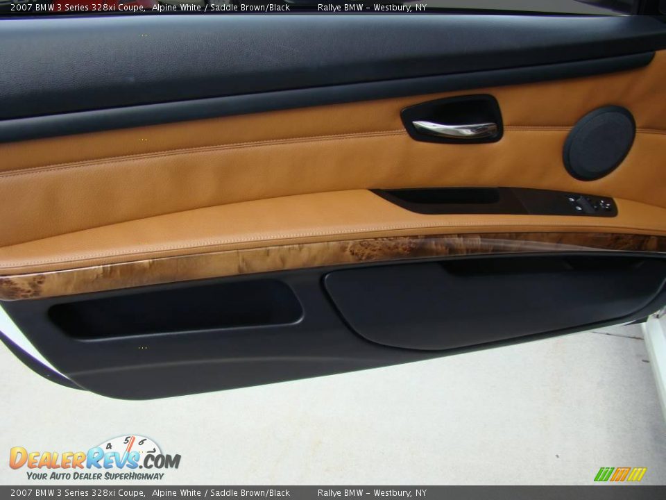 2007 BMW 3 Series 328xi Coupe Alpine White / Saddle Brown/Black Photo #7