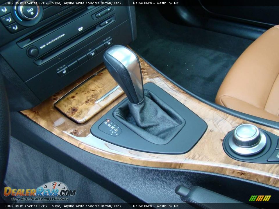 2007 BMW 3 Series 328xi Coupe Alpine White / Saddle Brown/Black Photo #13