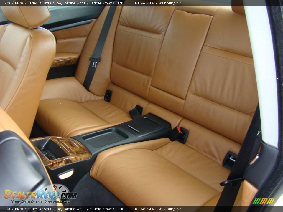 2007 BMW 3 Series 328xi Coupe Alpine White / Saddle Brown/Black Photo #14