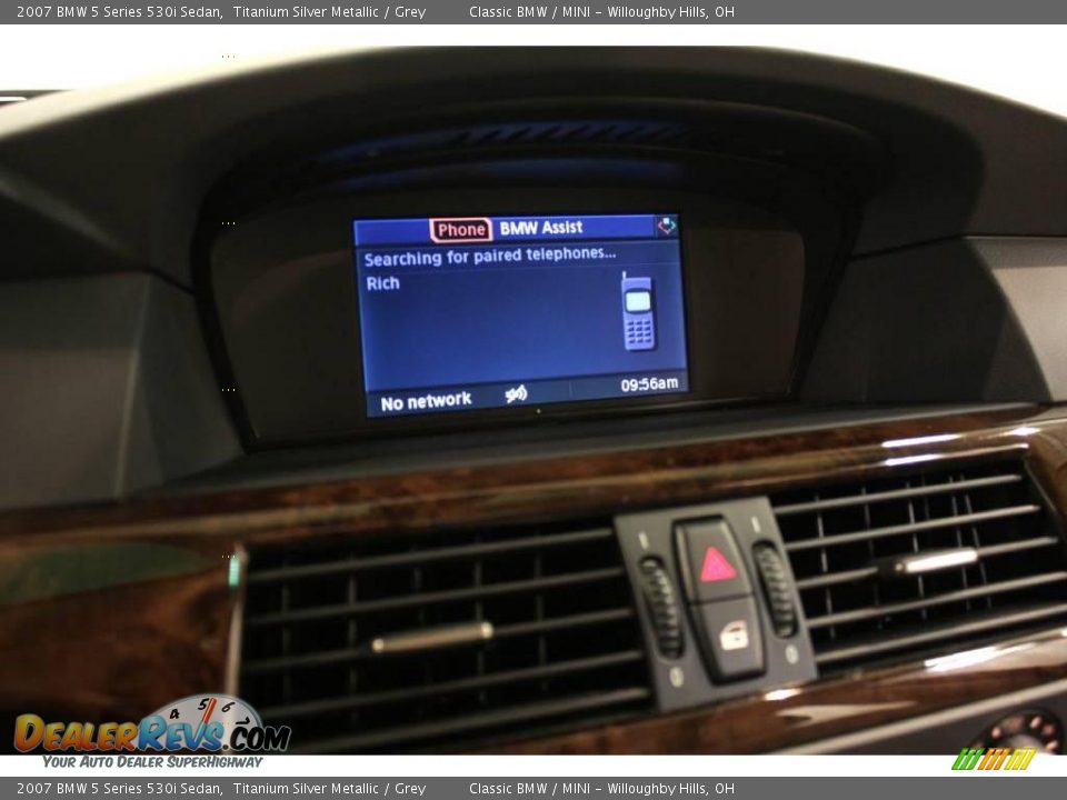 2007 BMW 5 Series 530i Sedan Titanium Silver Metallic / Grey Photo #15