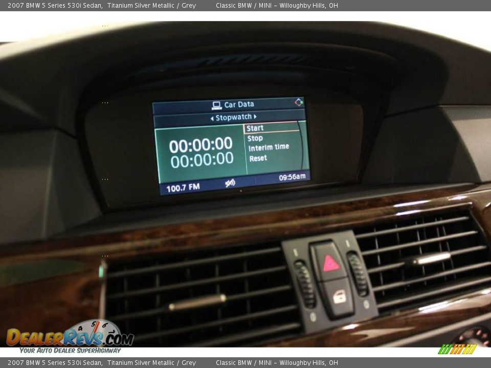 2007 BMW 5 Series 530i Sedan Titanium Silver Metallic / Grey Photo #16