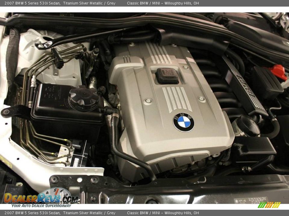 2007 BMW 5 Series 530i Sedan Titanium Silver Metallic / Grey Photo #27