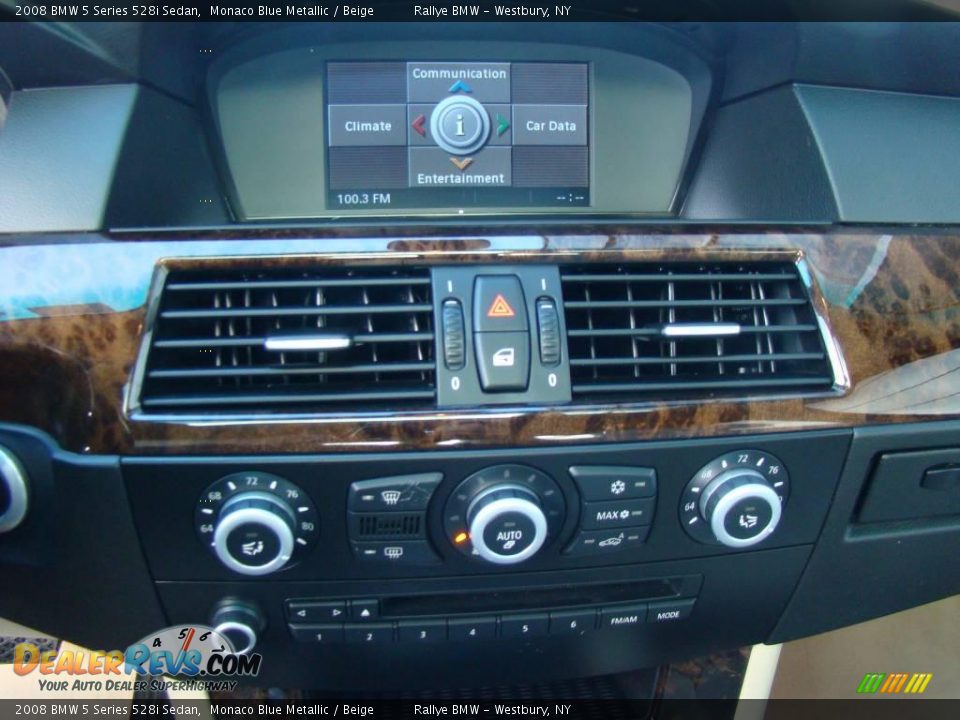 2008 BMW 5 Series 528i Sedan Monaco Blue Metallic / Beige Photo #13