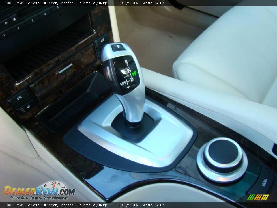 2008 BMW 5 Series 528i Sedan Monaco Blue Metallic / Beige Photo #14