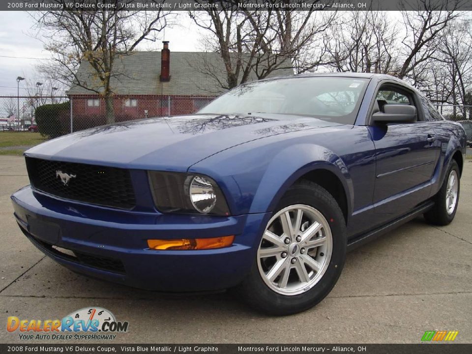2008 Ford Mustang V6 Deluxe Coupe Vista Blue Metallic / Light Graphite Photo #1