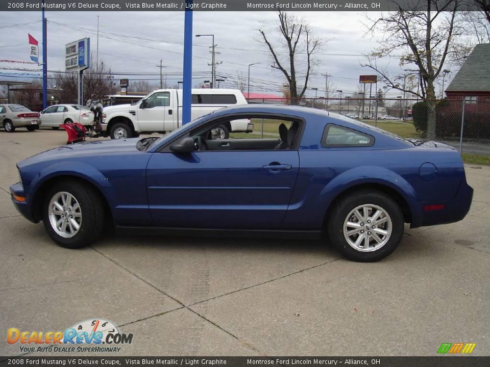 2008 Ford Mustang V6 Deluxe Coupe Vista Blue Metallic / Light Graphite Photo #2