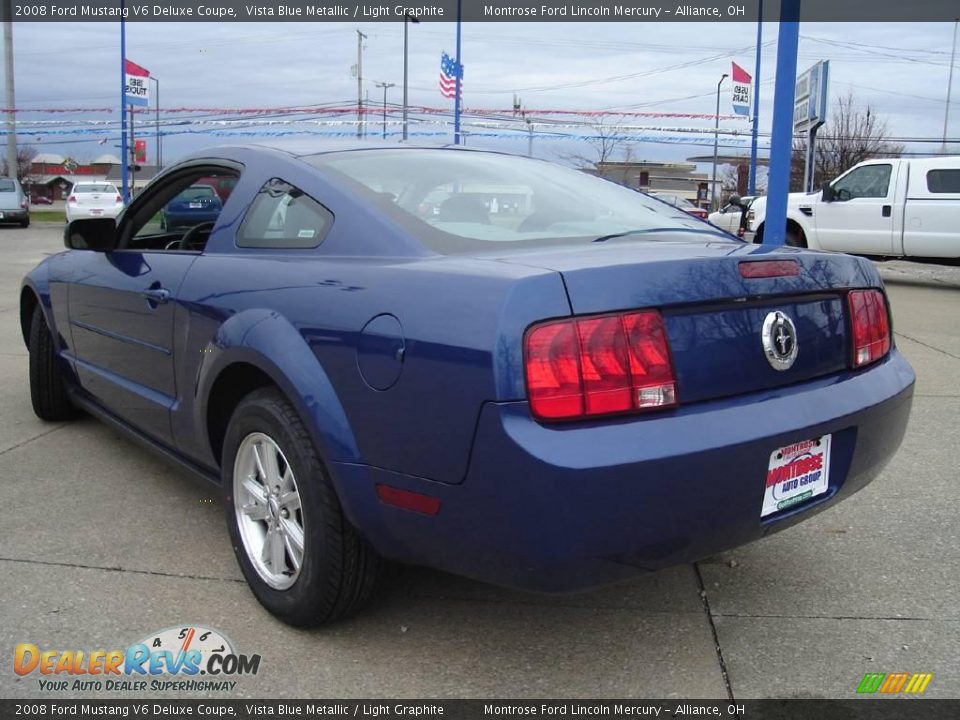 2008 Ford Mustang V6 Deluxe Coupe Vista Blue Metallic / Light Graphite Photo #3