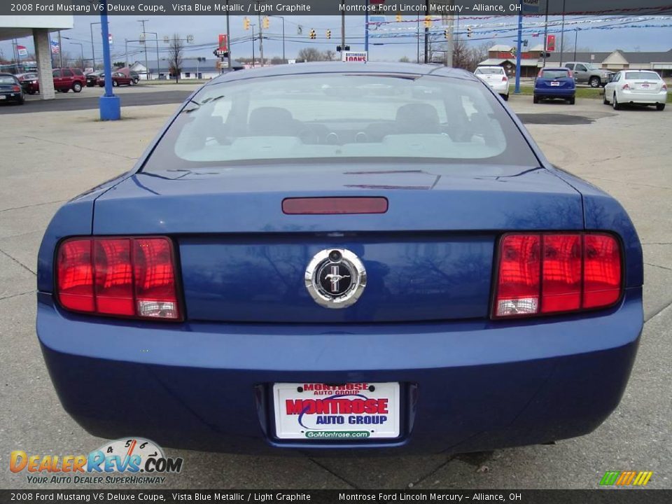 2008 Ford Mustang V6 Deluxe Coupe Vista Blue Metallic / Light Graphite Photo #4