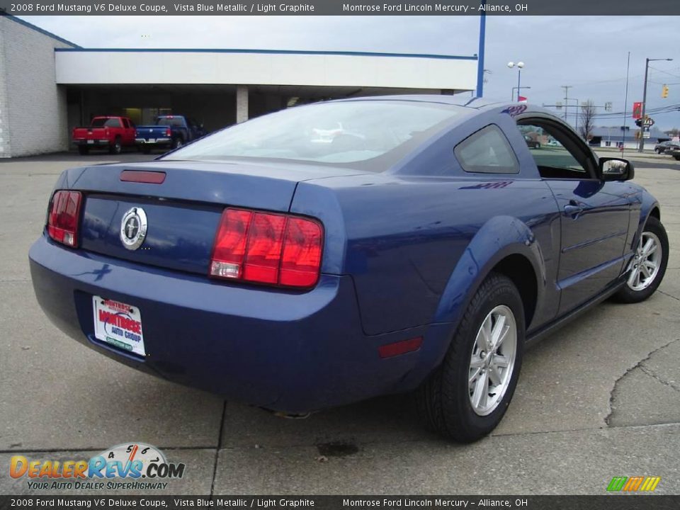 2008 Ford Mustang V6 Deluxe Coupe Vista Blue Metallic / Light Graphite Photo #5