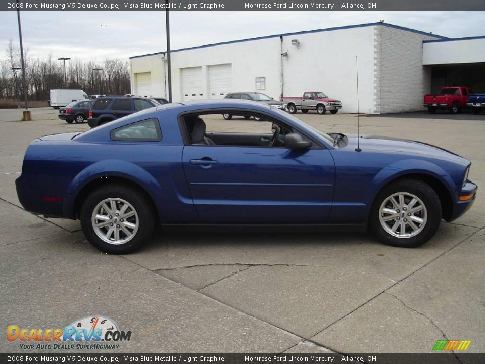 2008 Ford Mustang V6 Deluxe Coupe Vista Blue Metallic / Light Graphite Photo #6