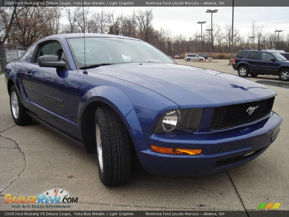 2008 Ford Mustang V6 Deluxe Coupe Vista Blue Metallic / Light Graphite Photo #7