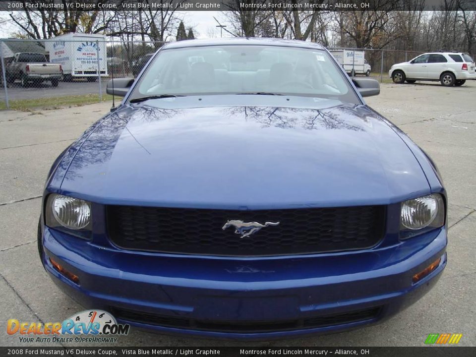 2008 Ford Mustang V6 Deluxe Coupe Vista Blue Metallic / Light Graphite Photo #8