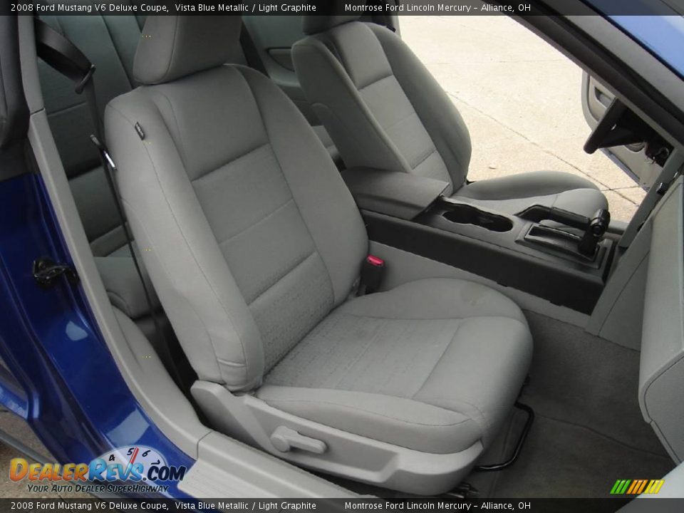 2008 Ford Mustang V6 Deluxe Coupe Vista Blue Metallic / Light Graphite Photo #13