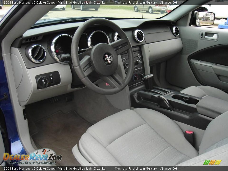 2008 Ford Mustang V6 Deluxe Coupe Vista Blue Metallic / Light Graphite Photo #20