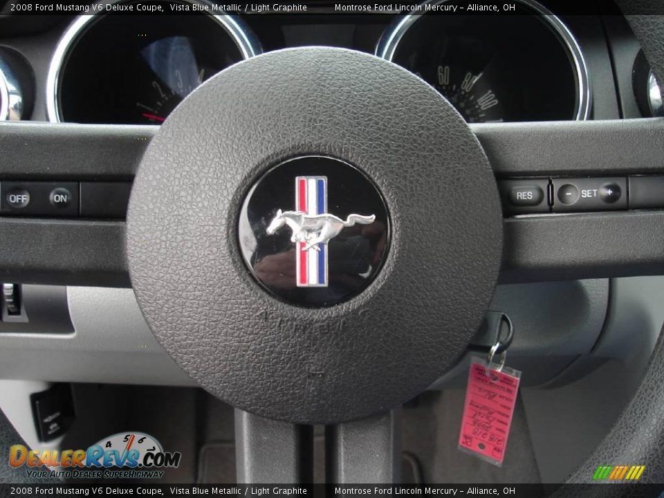 2008 Ford Mustang V6 Deluxe Coupe Vista Blue Metallic / Light Graphite Photo #23