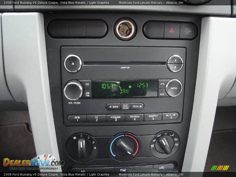 2008 Ford Mustang V6 Deluxe Coupe Vista Blue Metallic / Light Graphite Photo #24