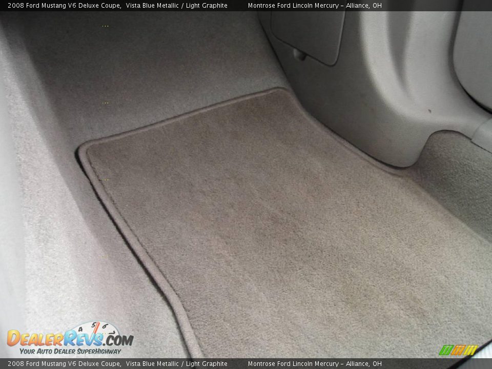 2008 Ford Mustang V6 Deluxe Coupe Vista Blue Metallic / Light Graphite Photo #27