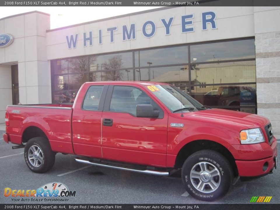 2008 Ford F150 XLT SuperCab 4x4 Bright Red / Medium/Dark Flint Photo #1