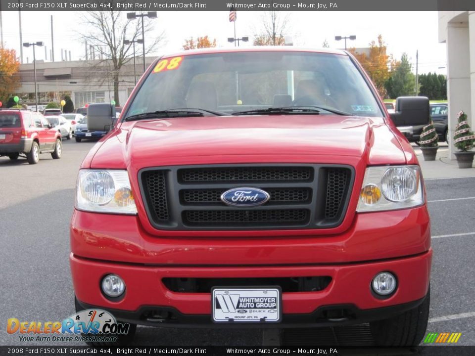 2008 Ford F150 XLT SuperCab 4x4 Bright Red / Medium/Dark Flint Photo #2