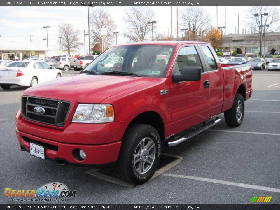 2008 Ford F150 XLT SuperCab 4x4 Bright Red / Medium/Dark Flint Photo #3