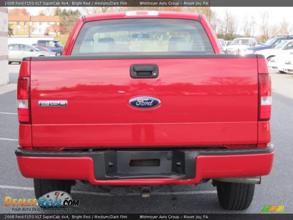 2008 Ford F150 XLT SuperCab 4x4 Bright Red / Medium/Dark Flint Photo #8