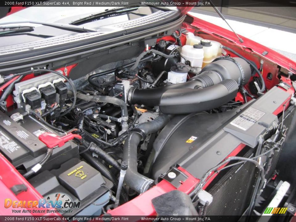 2008 Ford F150 XLT SuperCab 4x4 Bright Red / Medium/Dark Flint Photo #9
