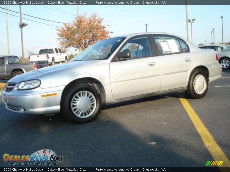 2003 Chevrolet Malibu Sedan Galaxy Silver Metallic / Gray Photo #2