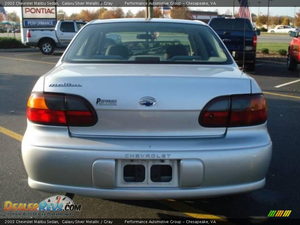 2003 Chevrolet Malibu Sedan Galaxy Silver Metallic / Gray Photo #4