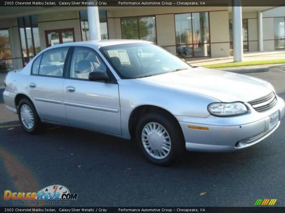 2003 Chevrolet Malibu Sedan Galaxy Silver Metallic / Gray Photo #6