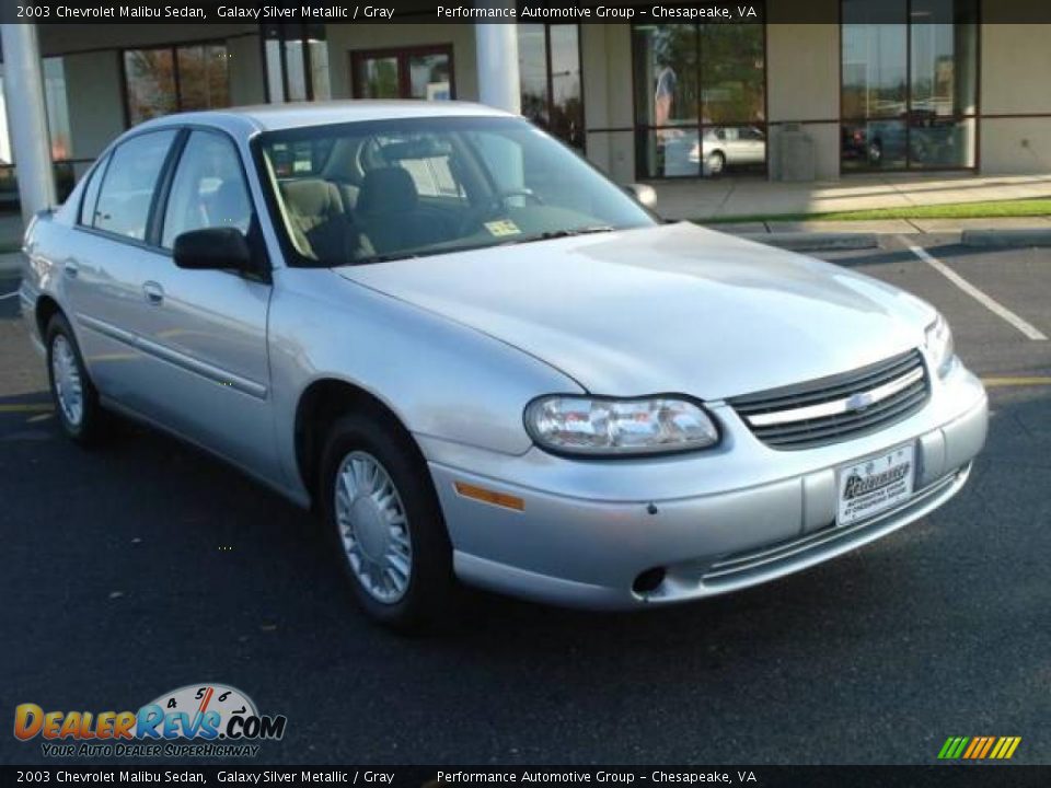 2003 Chevrolet Malibu Sedan Galaxy Silver Metallic / Gray Photo #7